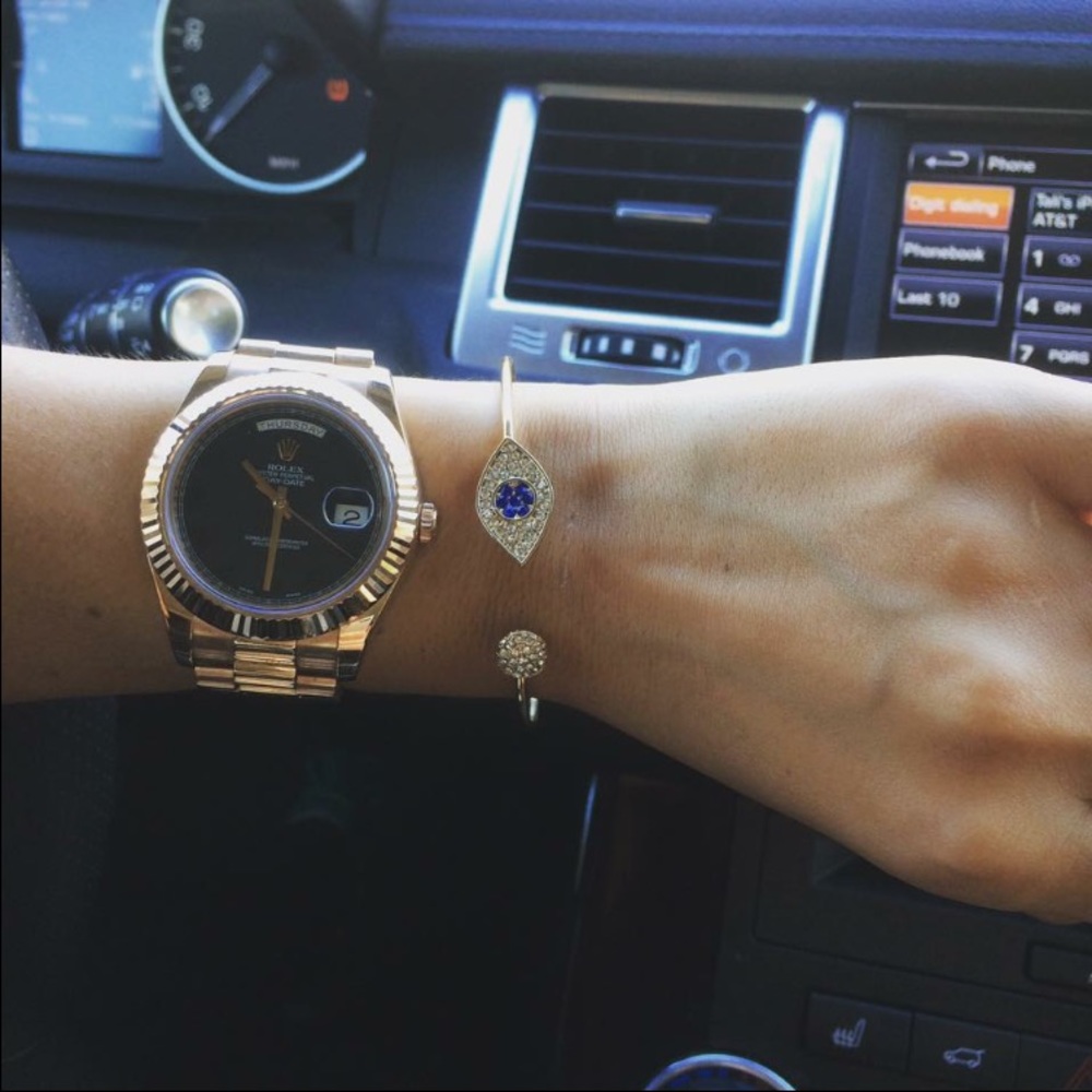 COPY - Beautiful Evil Eye Cuff Bangle 18k plated